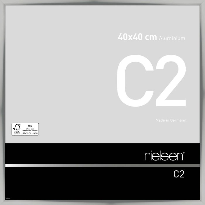 Marco de aluminio Nielsen C2 40x40 cm plata