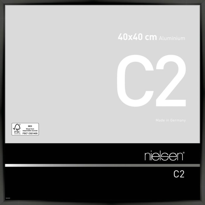 Marco de aluminio Nielsen C2 40x40 cm anodizado negro brillante