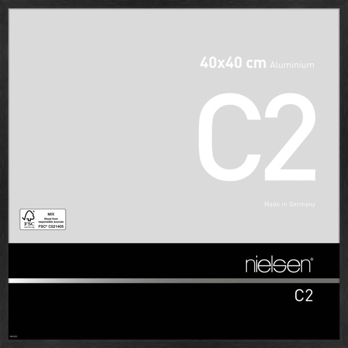 Nielsen Marco de aluminio C2 40x40 cm negro mate