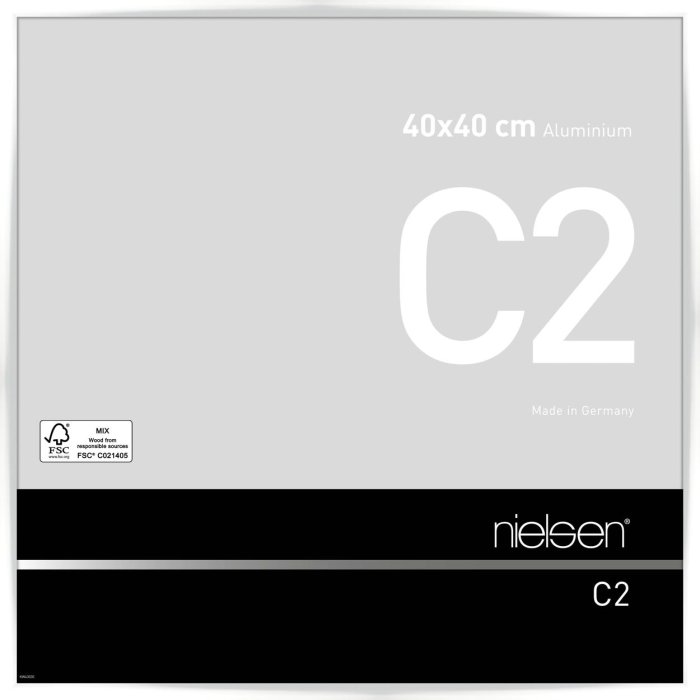 Marco de aluminio Nielsen C2 40x40 cm blanco brillante