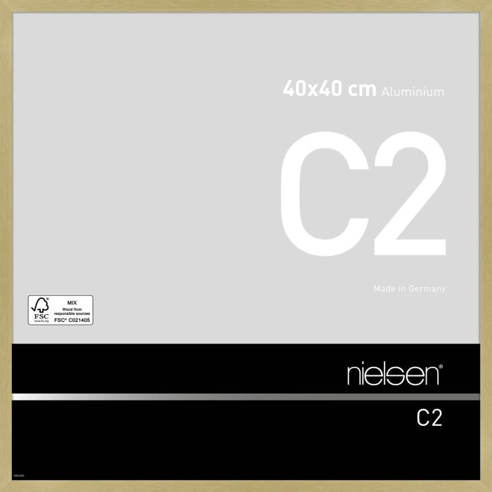 Marco de aluminio Nielsen C2 40x40 cm oro mate texturado