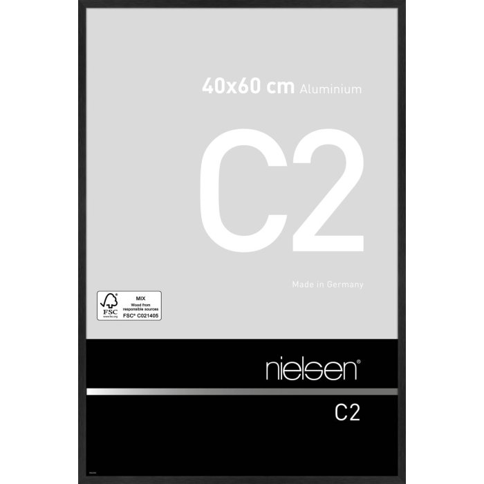 Nielsen Marco de aluminio C2 40x60 cm negro mate