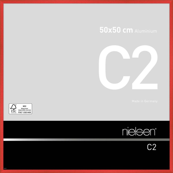 Nielsen Marco de aluminio C2 50x50 cm tornado rojo