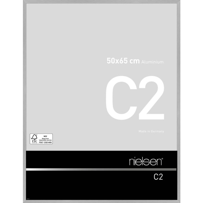 Nielsen Marco de aluminio C2 50x65 cm estructura plata mate