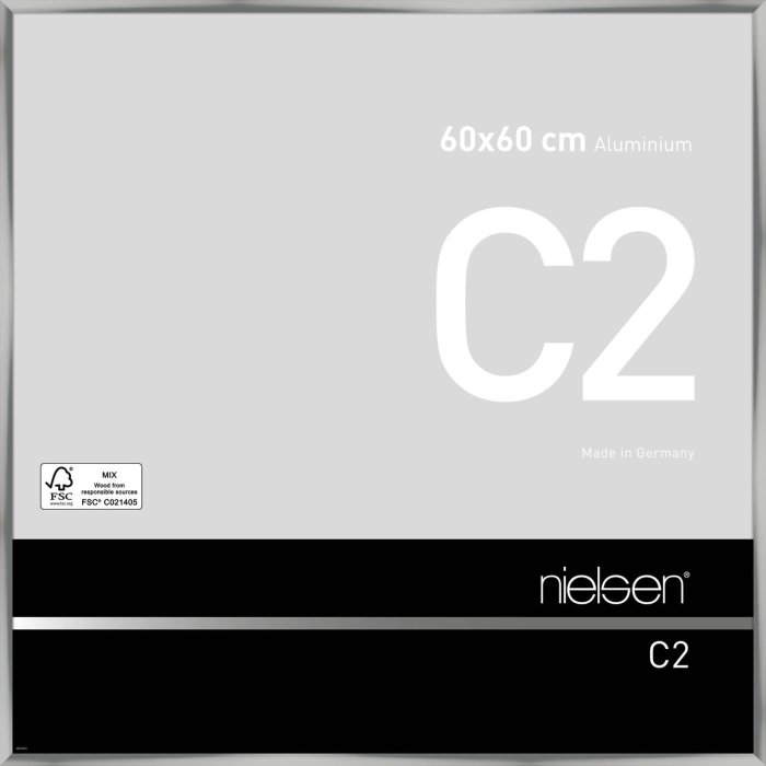 Marco de aluminio Nielsen C2 60x60 cm plata