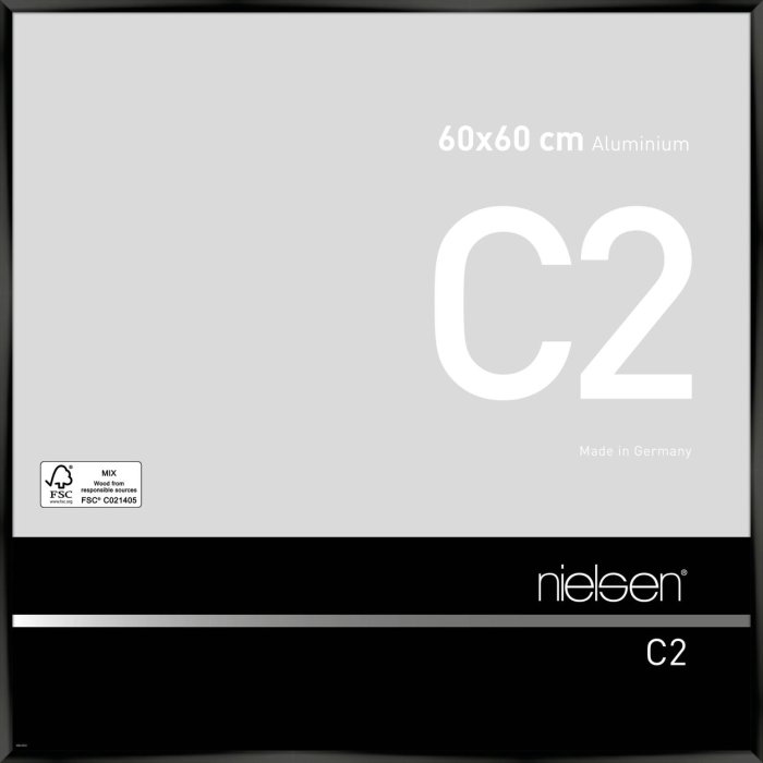 Marco de aluminio Nielsen C2 60x60 cm anodizado negro brillante