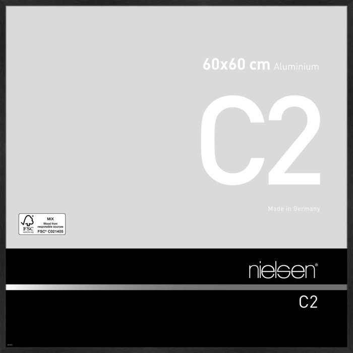 Nielsen Marco de aluminio C2 60x60 cm negro mate