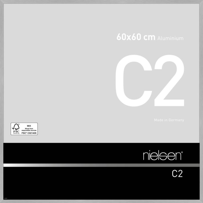 Nielsen Marco de aluminio C2 60x60 cm estructura plata mate