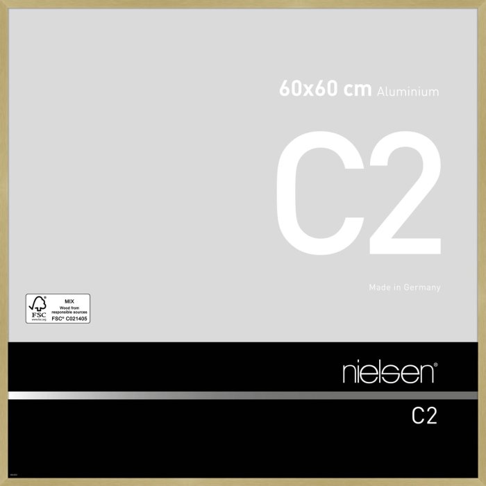 Nielsen Marco de aluminio C2 60x60 cm estructura oro mate
