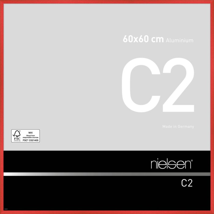 Nielsen Marco de aluminio C2 60x60 cm tornado rojo