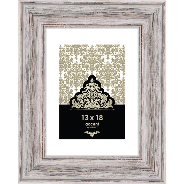 Marco de madera Nielsen Vintage 13x18 cm blanco