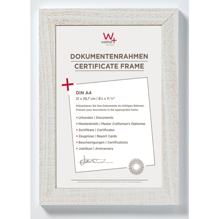 A4 Marco para certificado Home polar blanco