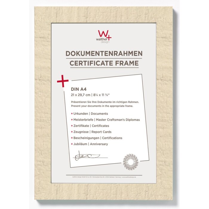Marco para documentos A4 Home crema blanco