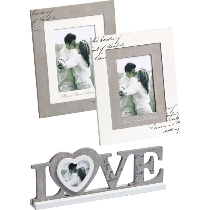 Marcos de madera Love 10x15 cm y 13x18 cm