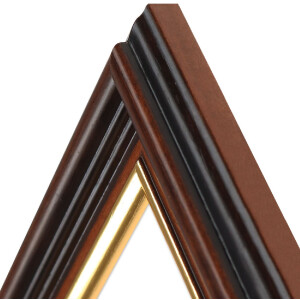 Marco de madera H015 Vidrio antiguo de museo 50x50 cm