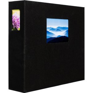 HNFD Álbum de fotos LONA Lino 1000 fotos 34,5x33 cm 168 páginas negras