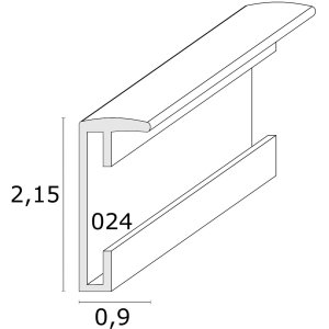Cuadro de aluminio S024D7 titanio 21x30 cm