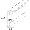 Cuadro de aluminio S024D7 titanio 21x30 cm