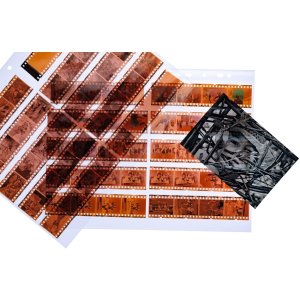 fundas para negativos de polipropileno herma transparente - 10 tiras de 4 negativos cada una