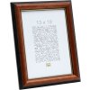Marco de madera clásico Deknudt S222H3 marrón con borde dorado 10x15 cm