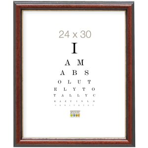 Marco de madera clásico Deknudt S222H3 Marrón con borde dorado 18x24 cm