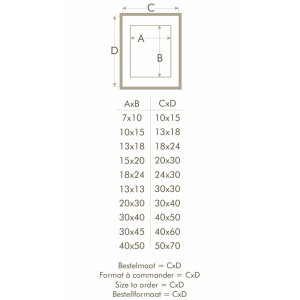 Marco de madera S223K 40x50 cm blanco