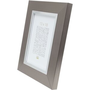 Marco de plástico S41N acero-plata 30x40 cm