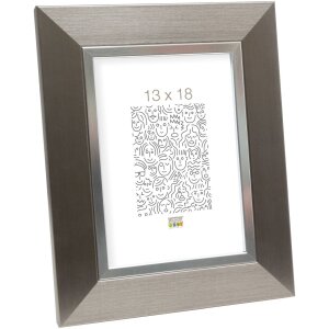 Marco de plástico S41N acero-plata 40x60 cm