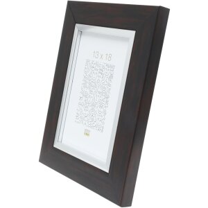 Marco de plástico S41N caoba-plata 18x24 cm