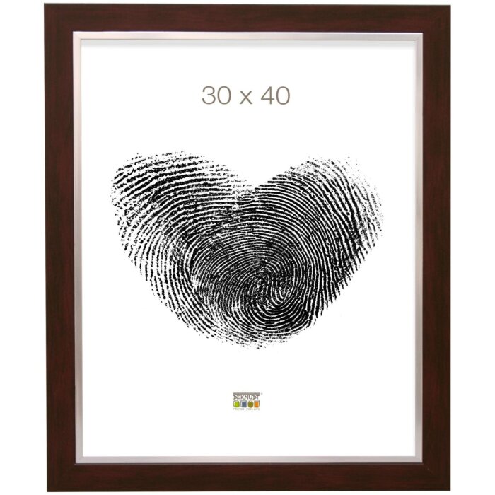 Marco de plástico S41N caoba-plata 20x30 cm