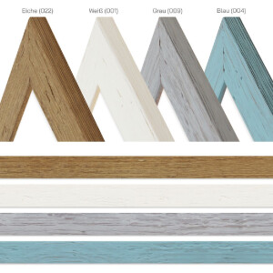 Marco de madera H750 cristal antirreflejos 30x45 cm roble