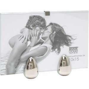 Marco de fotos de cristal S67FA plata 10x15 cm