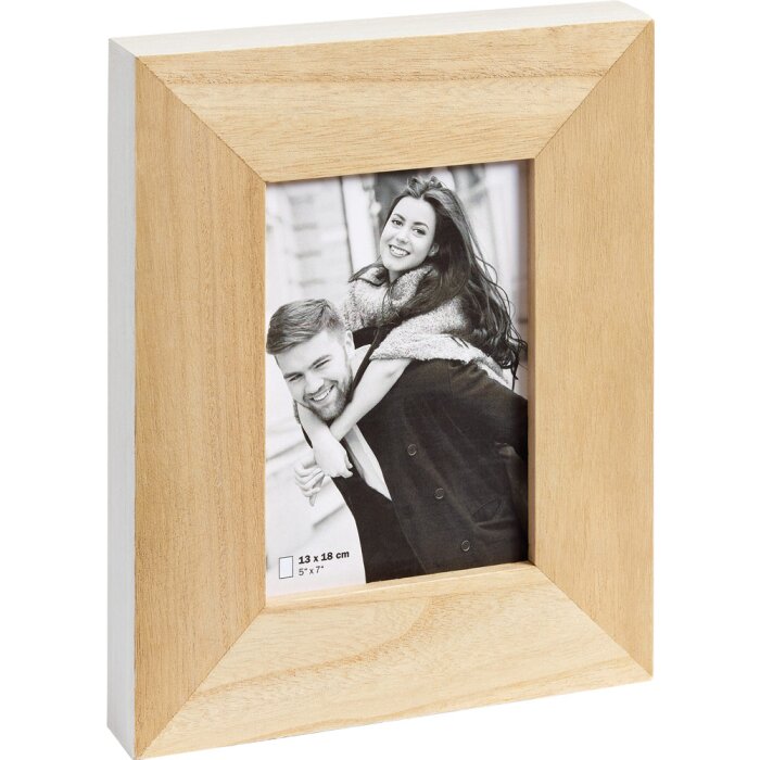 Portarretrato de madera Walther Laois 13x18 cm marrón-blanco