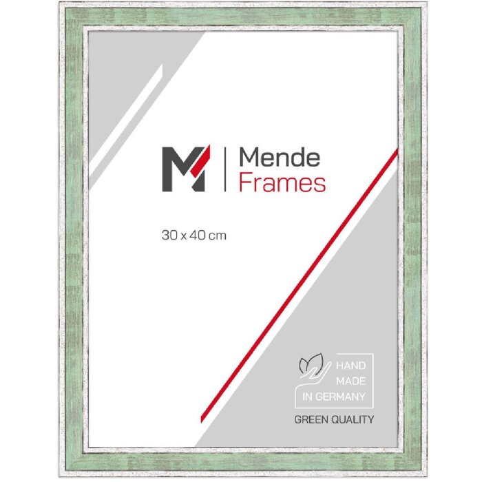 Marco de madera H460 verde claro 10x10 cm cristal antirreflejos