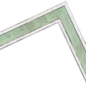 Marco de madera H460 verde claro 30x30 cm cristal antirreflejo