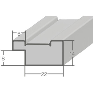 Marco de madera H460 plata 40x50 cm cristal antirreflejos