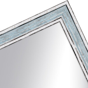 Marco de madera H460 azul 10x13 cm espejo cristal