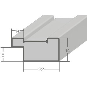 Marco de madera H460 plata 21x30 cm espejo cristal