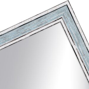 Marco de madera H460 azul 50x60 cm espejo cristal