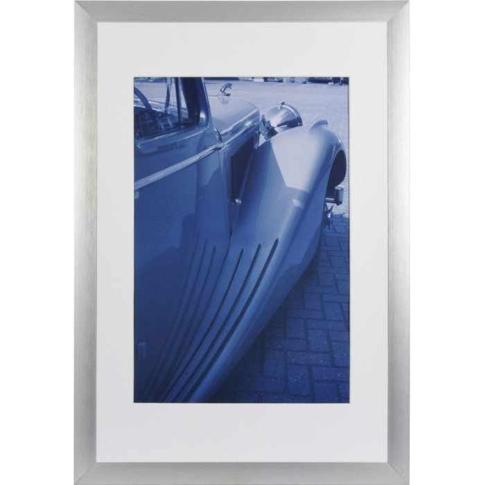 Henzo marco de aluminio LUZERN 40x60 cm plata con passepartout 30x45 cm