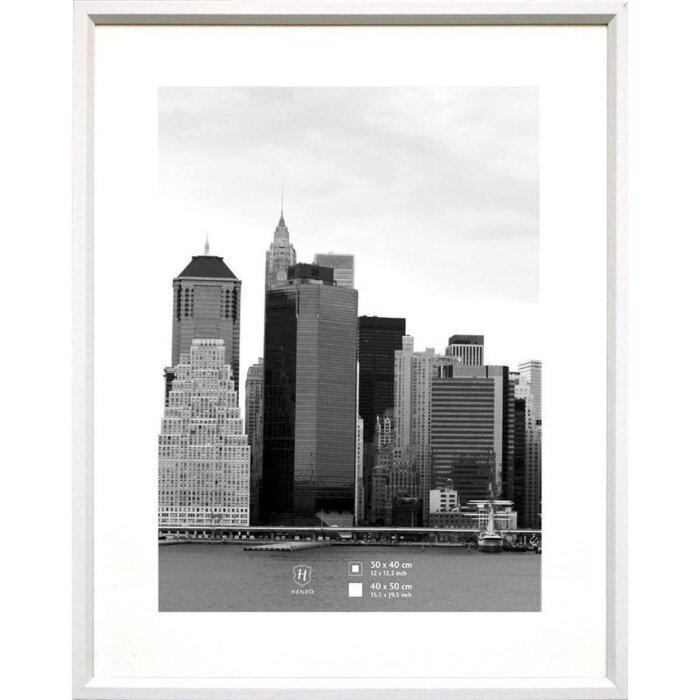 50x60 Marco Metallica Henzo blanco