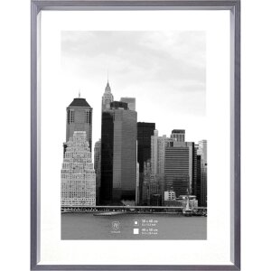 Henzo Marco de plástico Metallica gris acero 50x60...