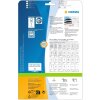 Etiquetas Premium A4, papel blanco 96,5x42,3 mm mate 120 unid.