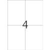 Etiquetas Premium A4, papel blanco 105x148 mm mate 40 unid.