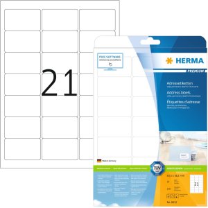 Etiquetas para direcciones Premium A4, papel blanco...