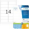 Etiquetas para direcciones Premium A4, papel blanco 99,1x38,1 mm mate 140 unid.
