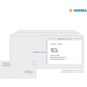 Etiquetas HERMA Premium A4 blanco 210x148 mm papel mate 20 unidades