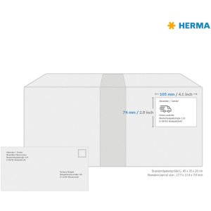 Etiquetas Premium A4, papel blanco 105x74 mm mate 80 unid.