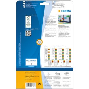 Etiquetas A4 amarillo 45,7x21,2 mm papel mate 960 unid.