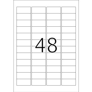 Etiquetas A4 amarillo 45,7x21,2 mm papel mate 960 unid.
